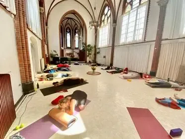 Yoga in the chapel